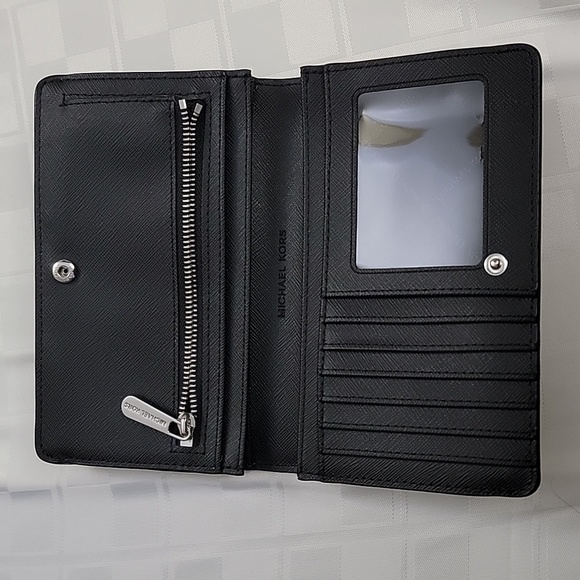 Michael Kors black leather tote purse and matching wallet. - Picture 10 of 12